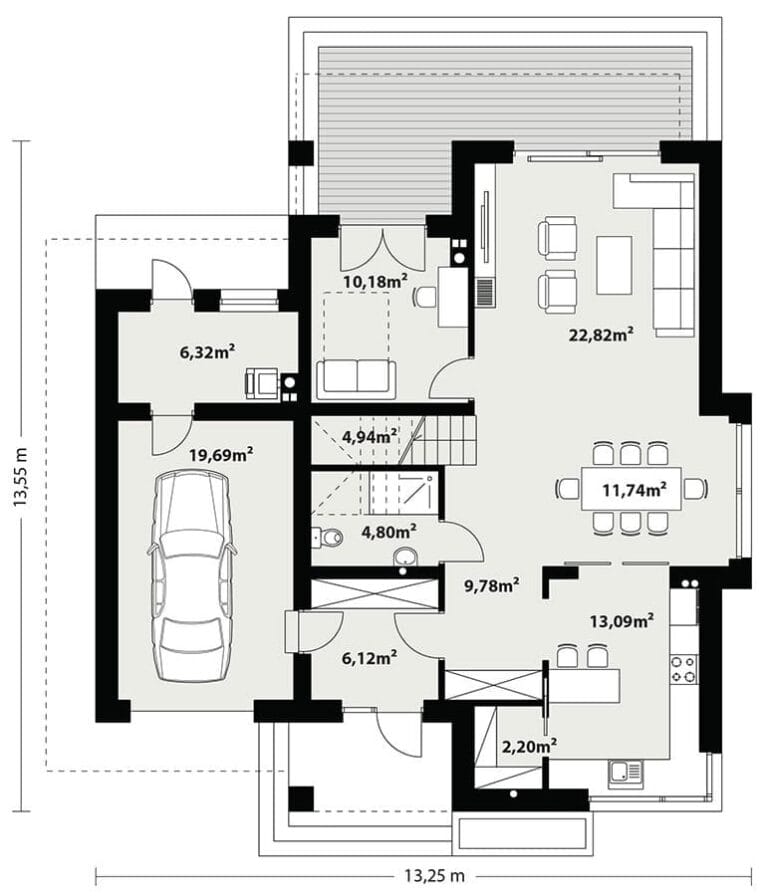 Dom Murowany Enes Rzut 1