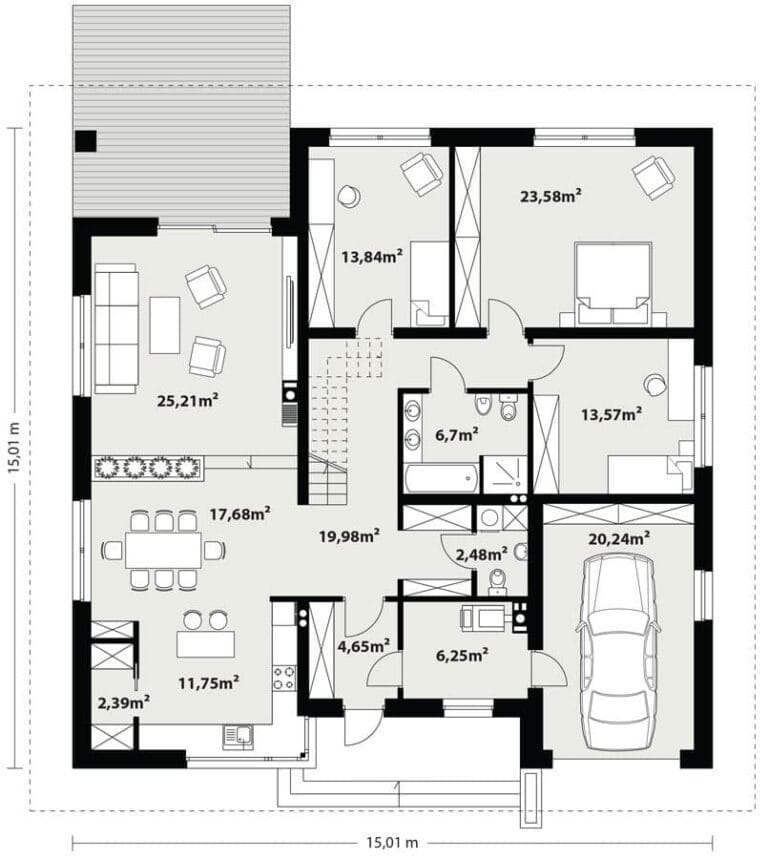 Dom Murowany Irysek 2 Rzut