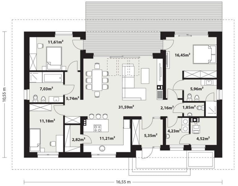 Dom Murowany Otis 3 Rzut