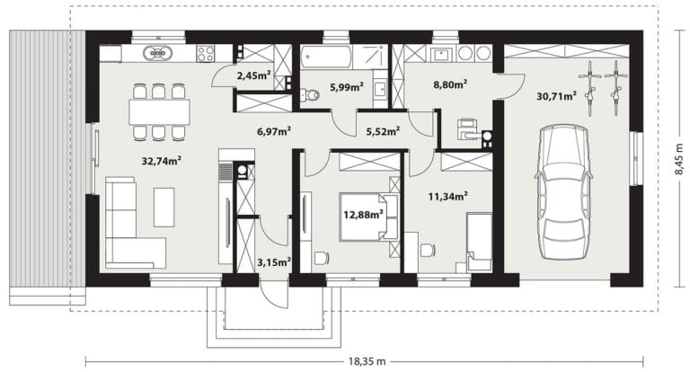 Dom Murowany Neo Rzut