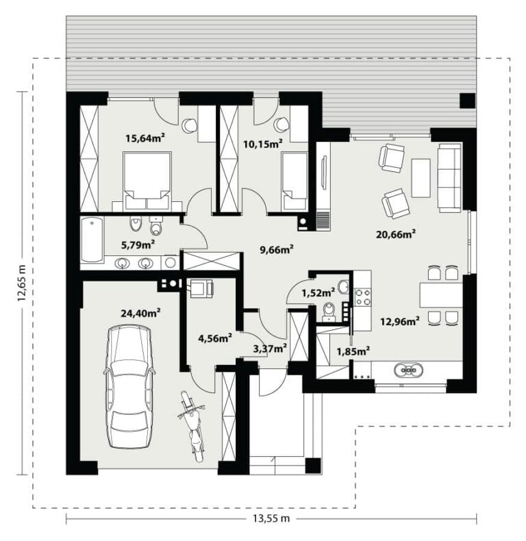 Dom Murowany Nika Rzut