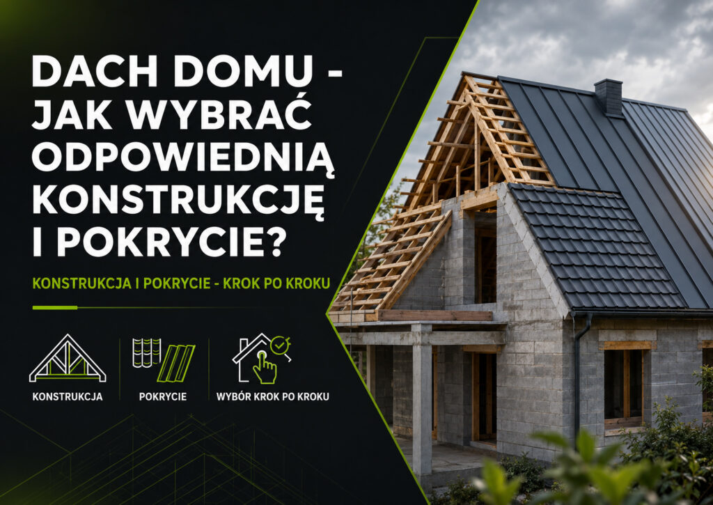 Pokrycia dachowe domów murowanych - dachówka ceramiczna, dachówka cementowa, blacha na rąbek stojący, łupek