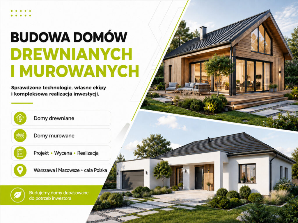 Budowa domów drewnianych i murowanych