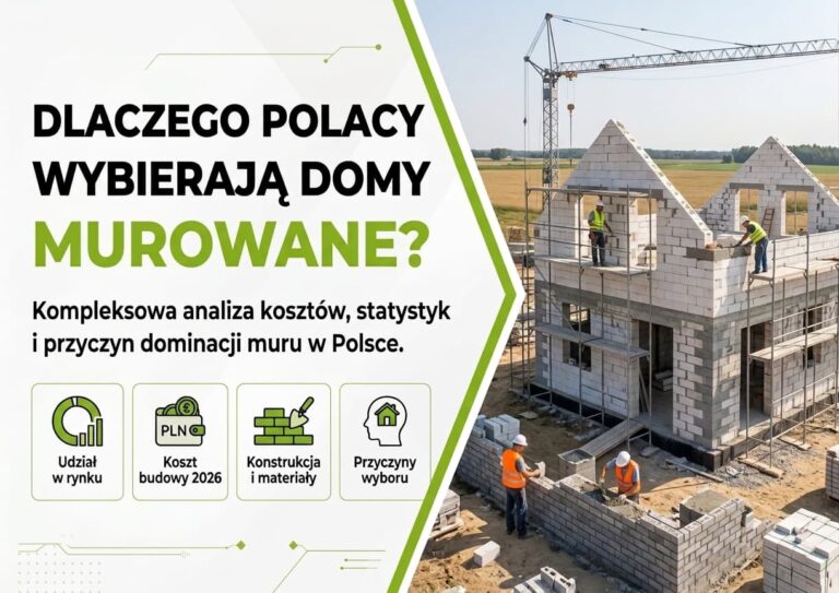 Dlaczego Polacy częściej wybierają domy murowane od drewnianych Od czego zależy koszt budowy domu murowanego - Raport 2026