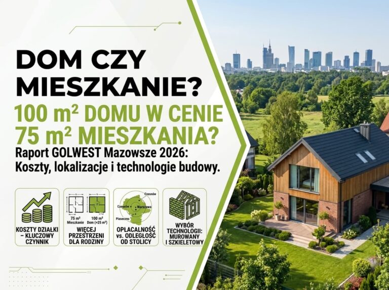 100 m² domu za cenę 75 m² mieszkania To możliwe! Raport dla Mazowsza 102026